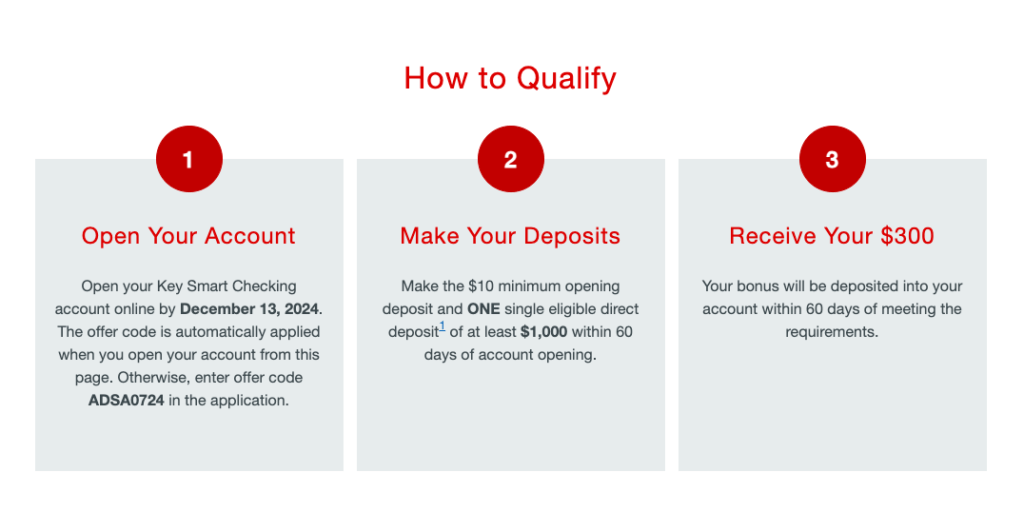 Take advantage of this $300 Keybank checking account promotion